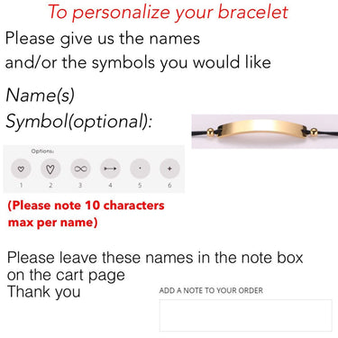 Personalized Rope & Stainless Steel 'MAKE A WISH' Bracelet